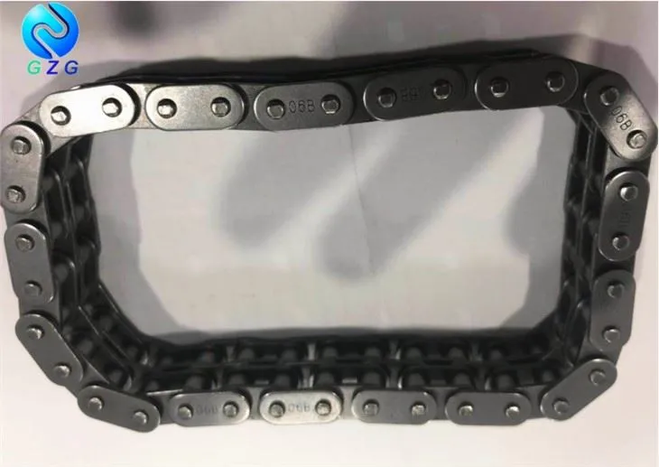 Düz Yan Plakalar Makaralı Zincir Karbon Çelik Konveyör Zinciri